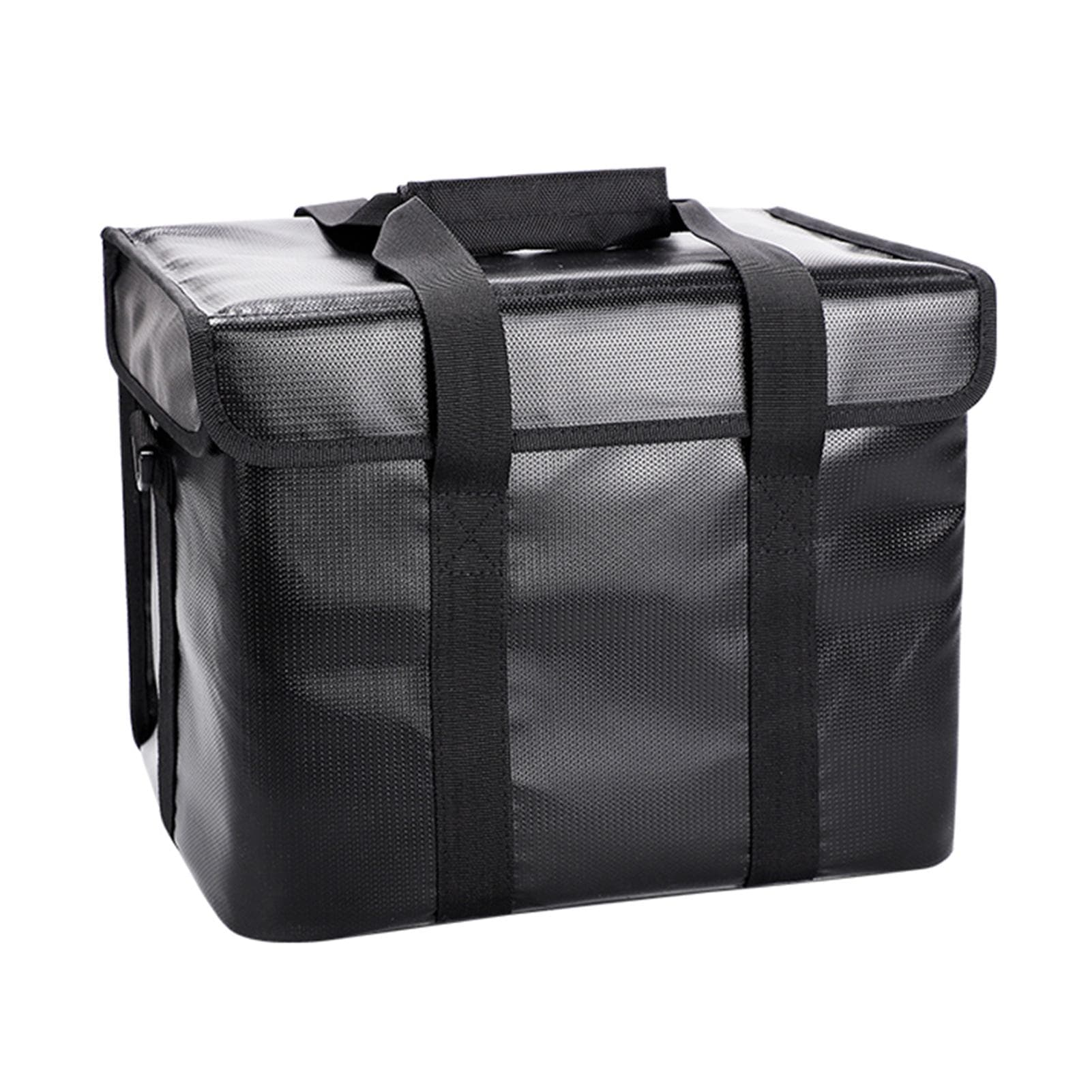 Fireproof Lipo Safe Bag Explosionproof Protective Battery Waterproof Bag with Zippers Handle Strap black