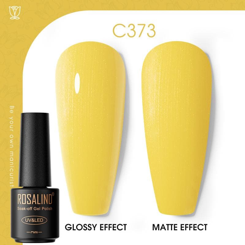 ROSALIND Nail Gel Polish Semi Permanent Varnish Hybrid UV Gel Polish Soak Off Nail Art Gel Top Base Coat Matt Top For Manicure Nail Art RA-C373