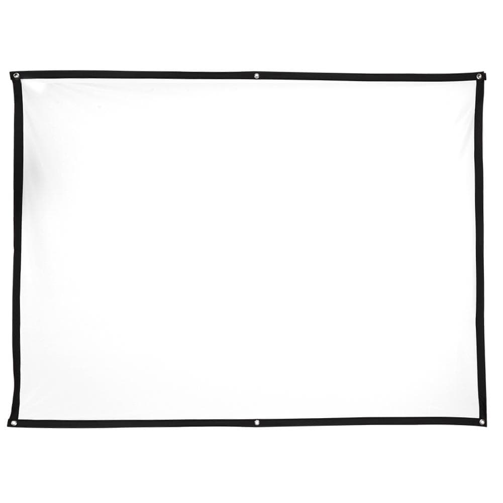 4:3 Thickened 100percent  Polyester Portable Foldable White Soft Projector Screen Curtain100-Inch 100 Inches (87 X 49.2in)