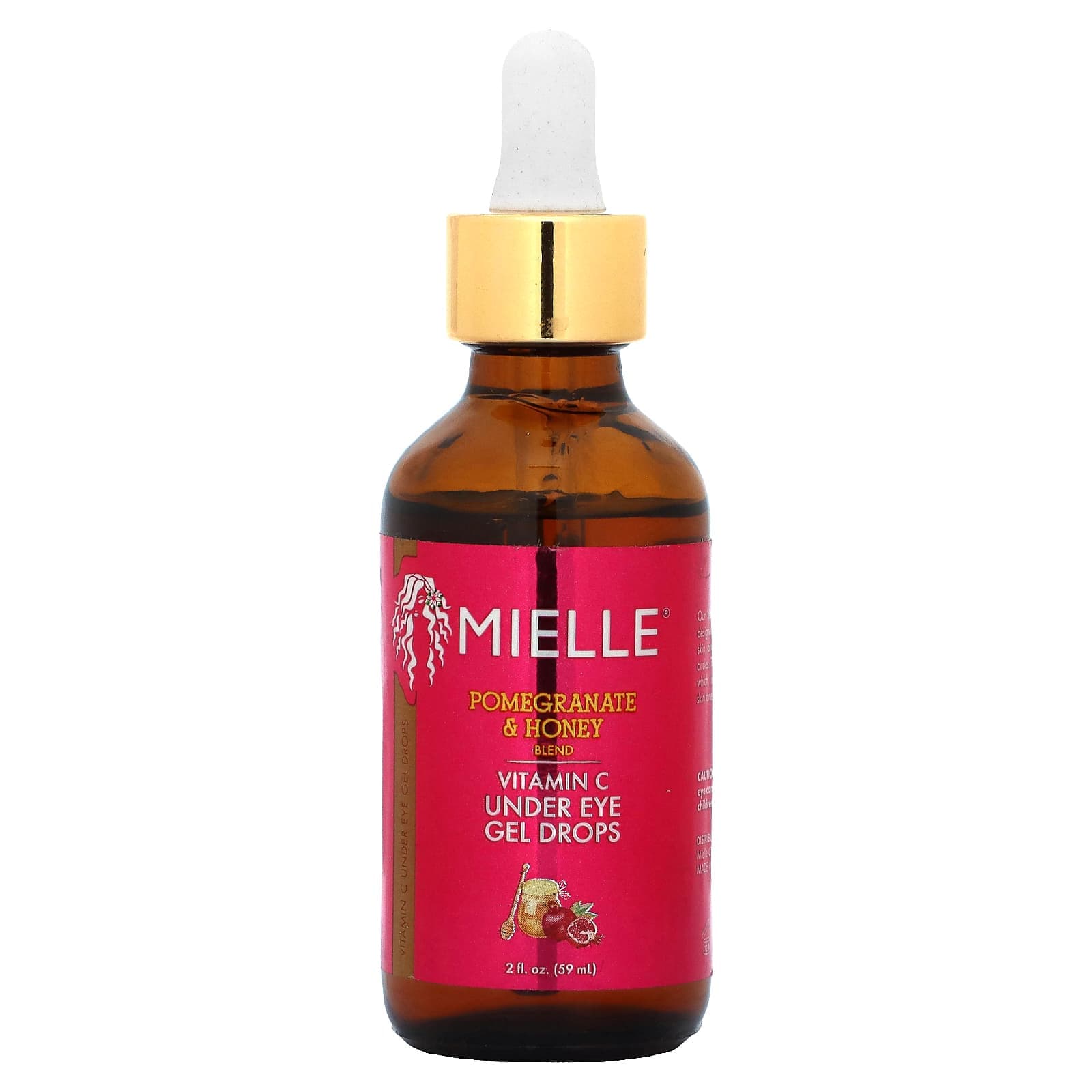 Mielle, Vitamin C Under Eye Gel Drops, Pomegranate and Honey Blend, 2 fl oz (59 ml)