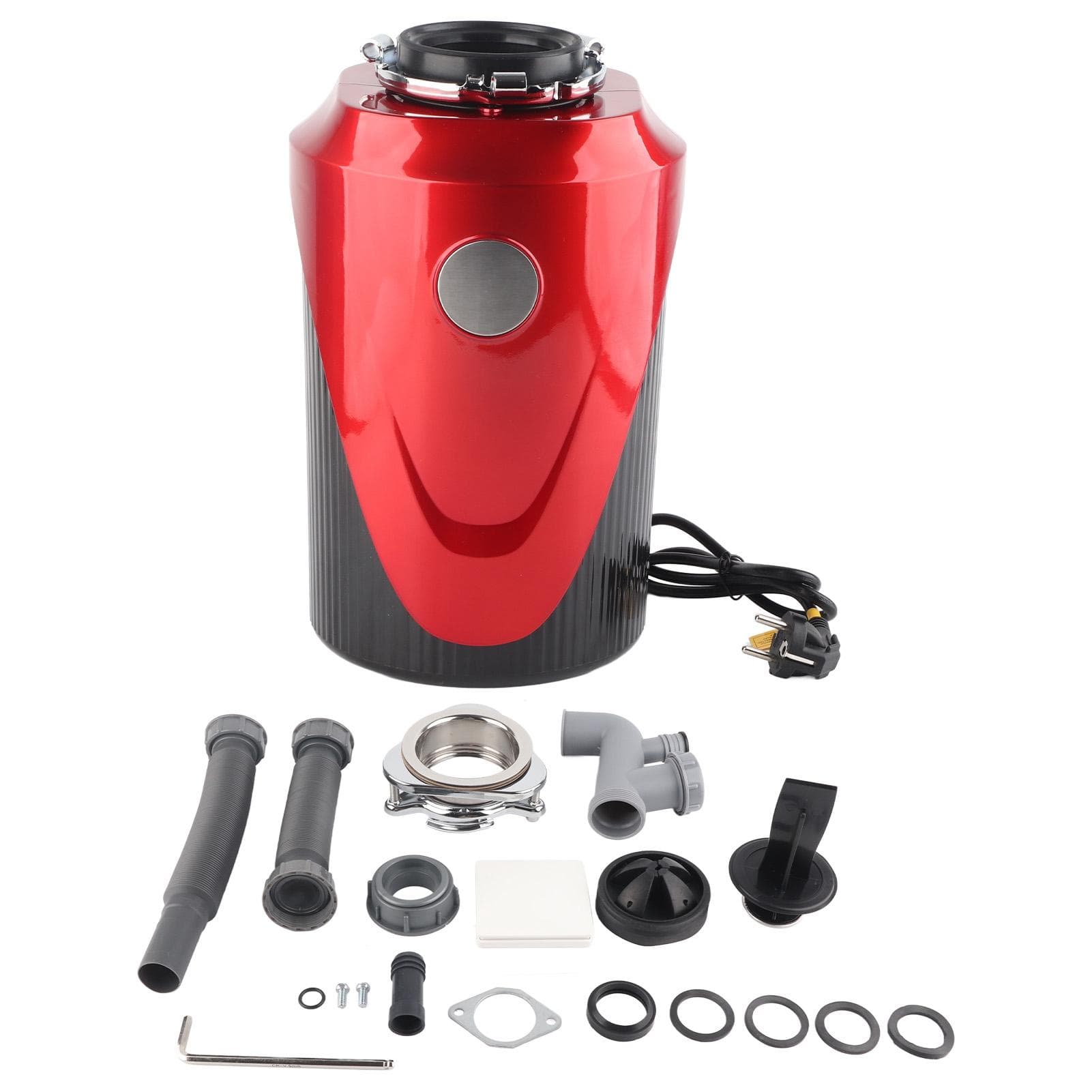 Kitchen Waste Disposer System Food Garbage Disposal Machine Tool Appliance 1.5L Wine Red
