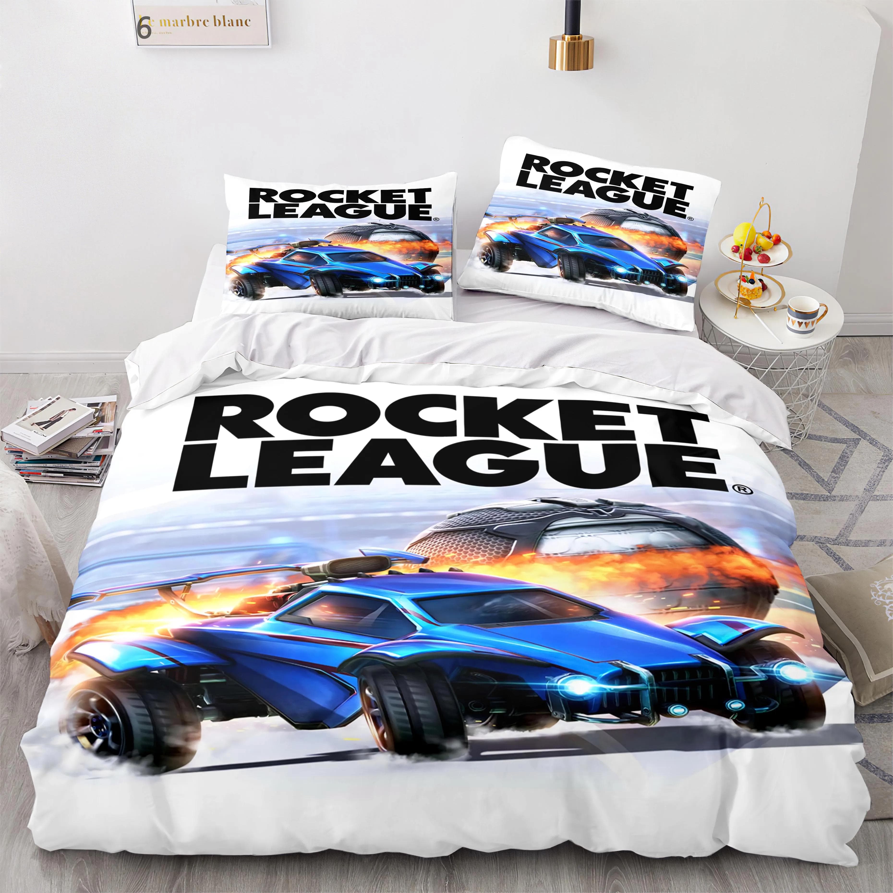 Rocket League Bedding Set Bedspread Single Twin Full Queen King Size Car Rocket League Bed Set Children's Bedroom Duvetcover 229x229cm 90x90in