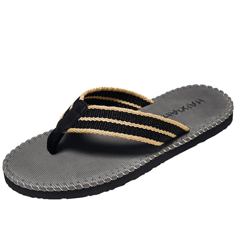 Men Slippers Outside Beach Flat Flip-flop 2023 Summer Casual Slippers Indoor Home Male Anti-slip Shoes Thong Sandals Black 42
