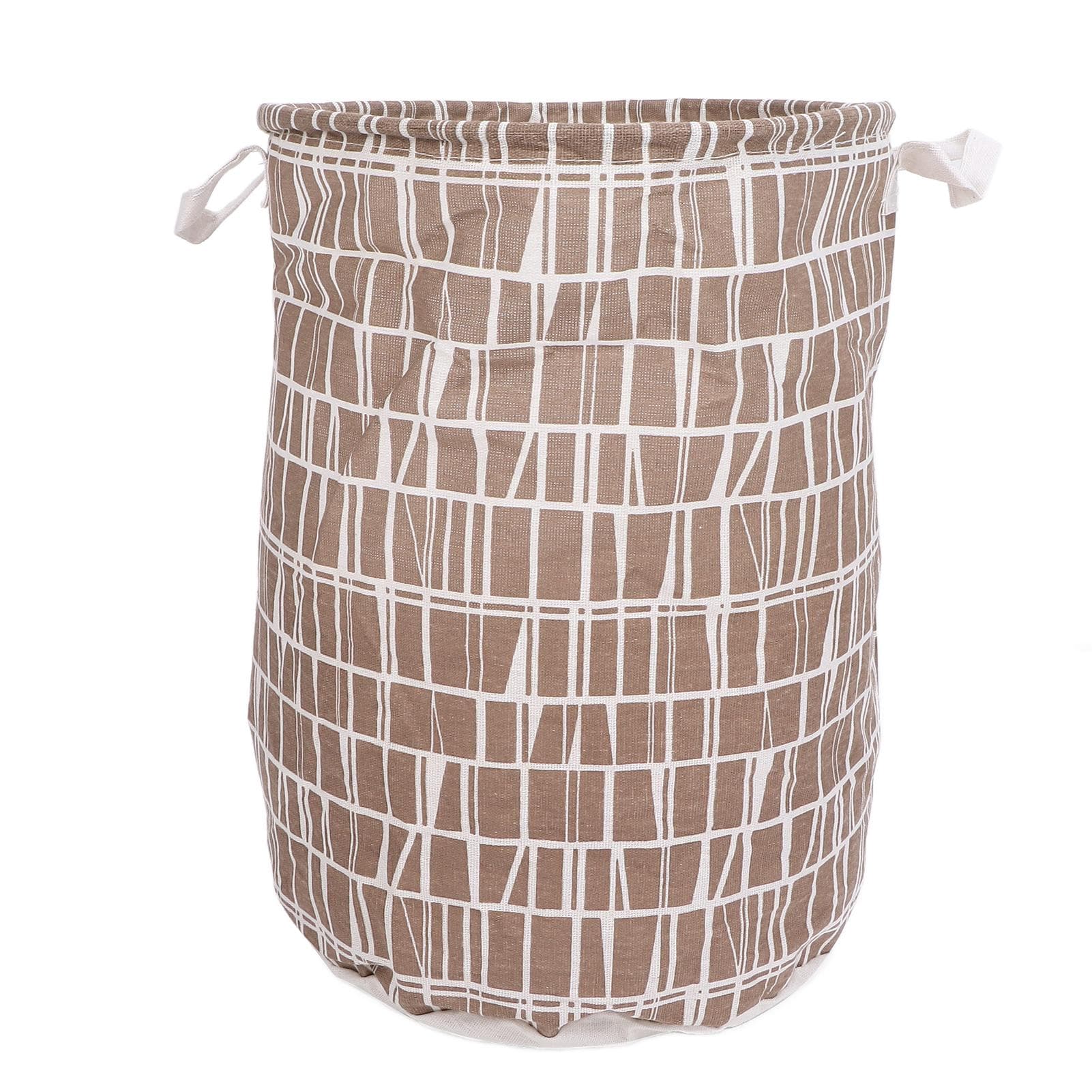 Dirty Clothes Basket Canvas Washable Collapsible Large Capacity Storage Basket for Household Hair