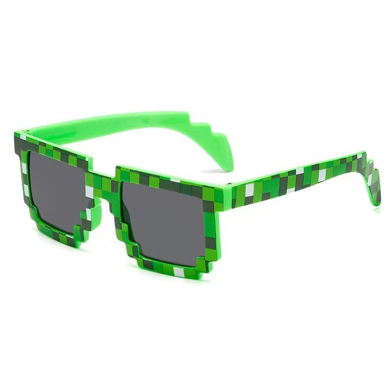 New Fashion Pixel Sunglasses Creeper Glasses Funny Mosaic Goggles for Boys Girls Trendy Eyewear