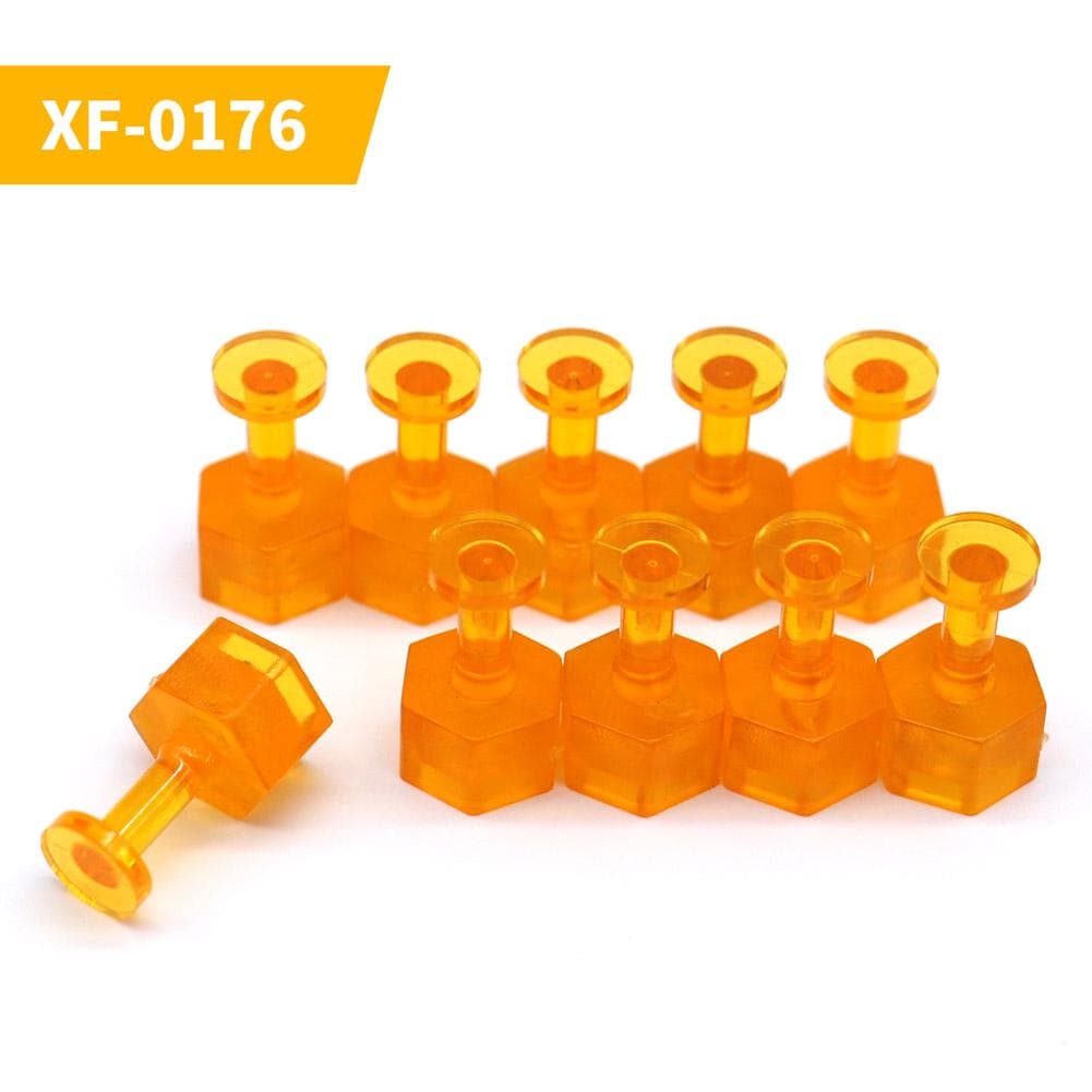 10Pcs Glue Tabs Dent Removal Tools Pdr Car Dent Repair Car Dent Removal Tool Auto Paintless Dent Repair Glue Tabs for Car Body orange