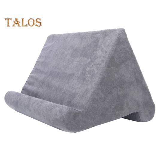 Sponge Pillow Tablet Holder Multi-Angle Reading Stand Cushioned Reading Pillow for Tablet Mobile Phone Bed Couch Use grey