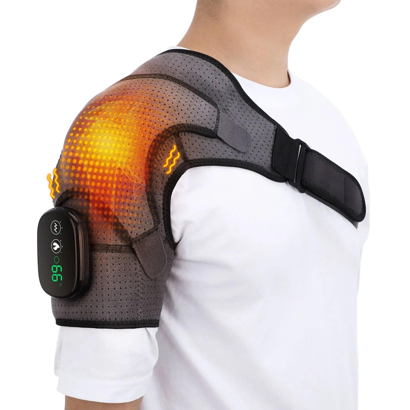 Electric Heating Shoulder Massager Vibration Massage Shoulder Brace Support Belt Arthritis Pain Relief Physiotherapy Brace Belt Russian Federation
