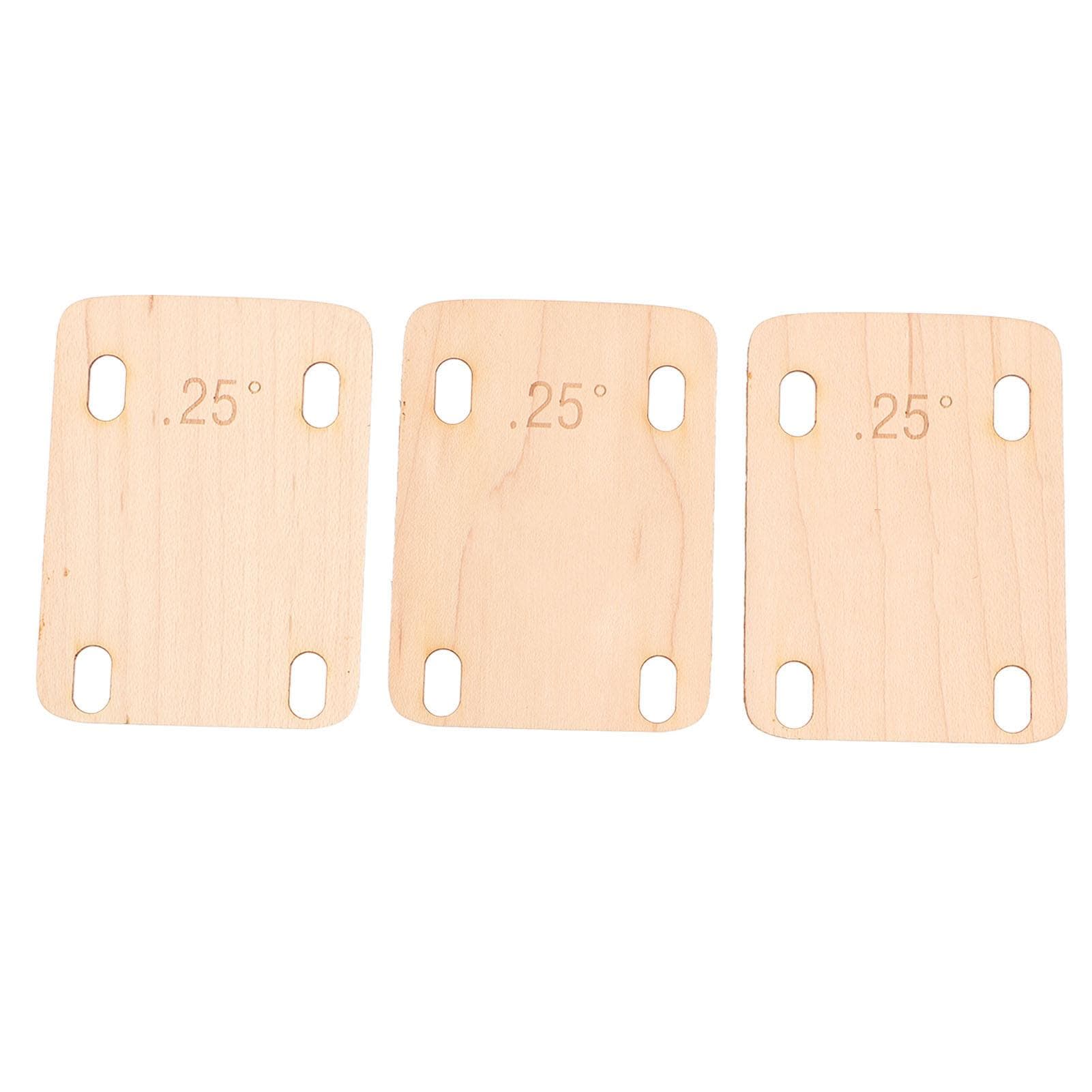 Electric Guitar Neck Shim Maple Wood Neck Shim Spacer Instrument Accessory for Replacement 3pcs