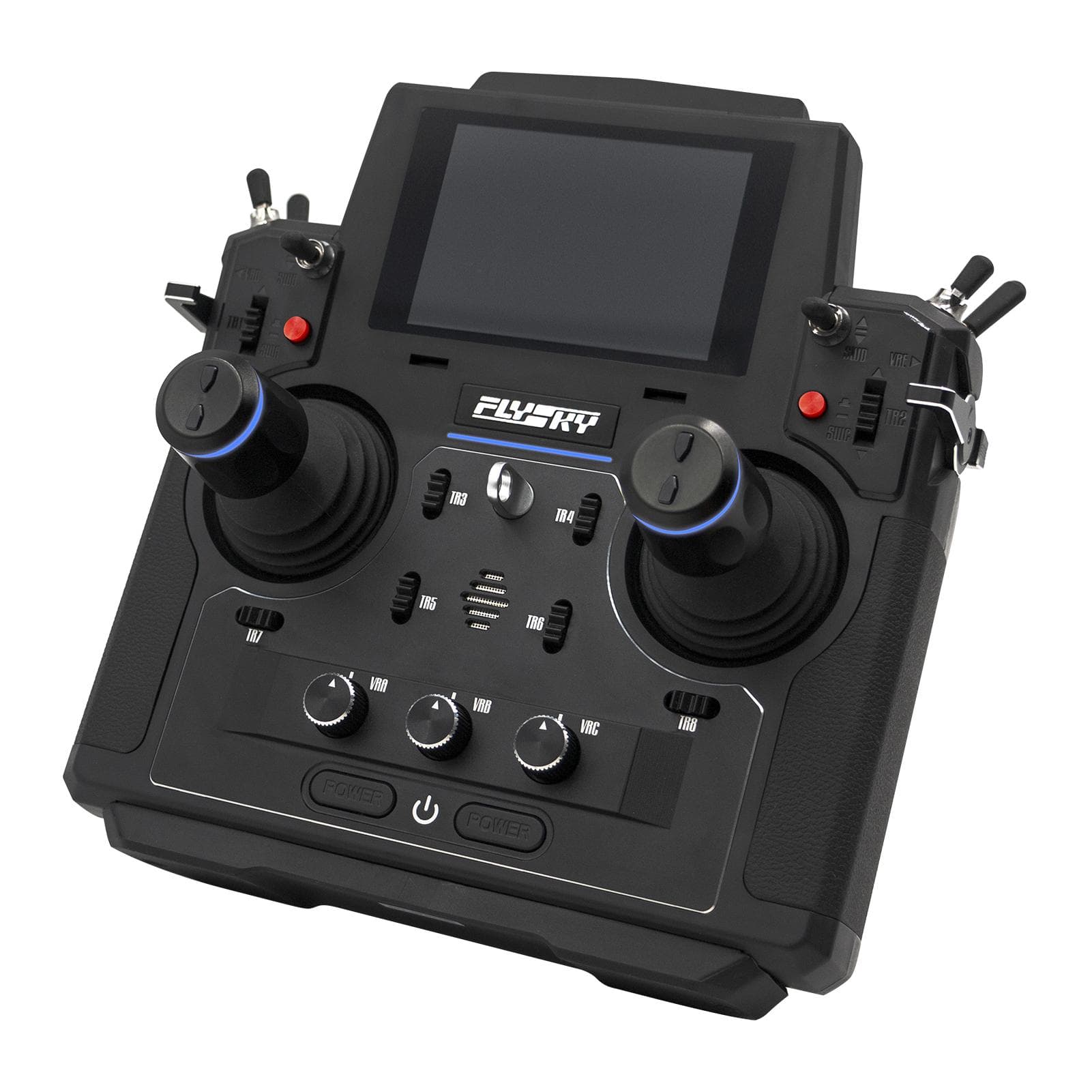 FLYSKY 2.4G Transmitter 18CH 5D Hall Sensor Gimbals AFHDS 3 Radio 3.5 Inch TFT Touching Screen for Standard Version black