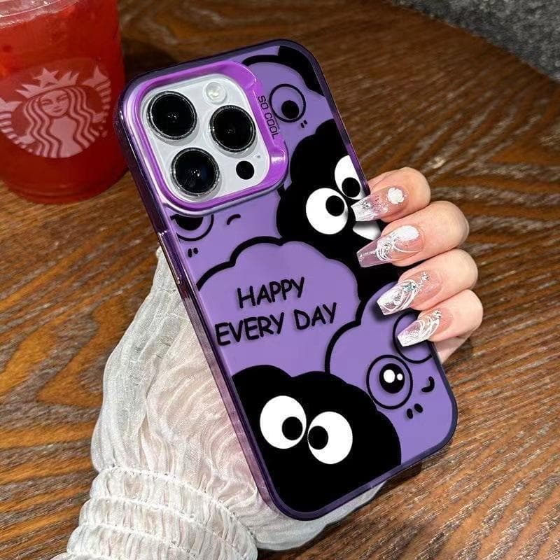 Happy Briquettes Are Suitable for Iphone15plus Mobile Phone Case Cartoon 14promax Cool 1312 Matte 11 iphone7p/8p