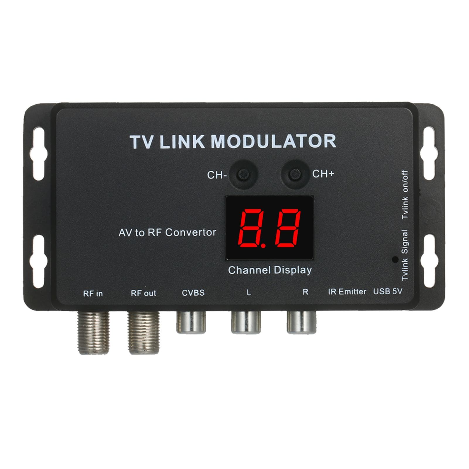 TVLINK Modulator AV to RF Convertor & IR Extender RF Modulator black