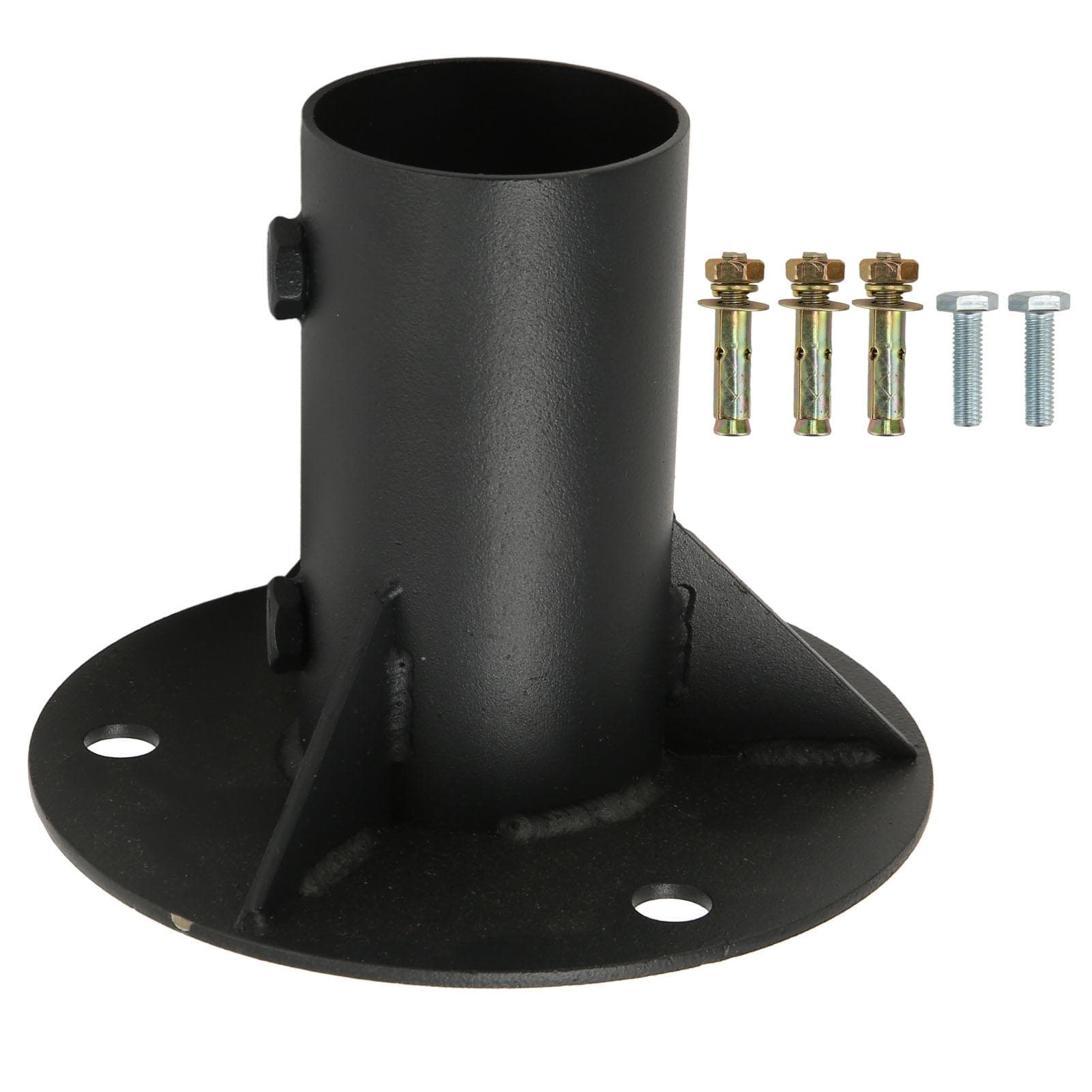 Chain Link Fence Pole Floor Flange Base Flange Heavy Solid Fence Post Concrete Mount for Holding 65mm / 2.6in