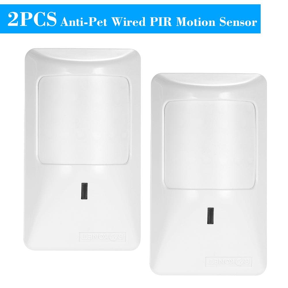 Anti-Pet PIR Motion Sensor Wired Alarm Dual Infrared Detector Pet Immune For Home Burglar Security white