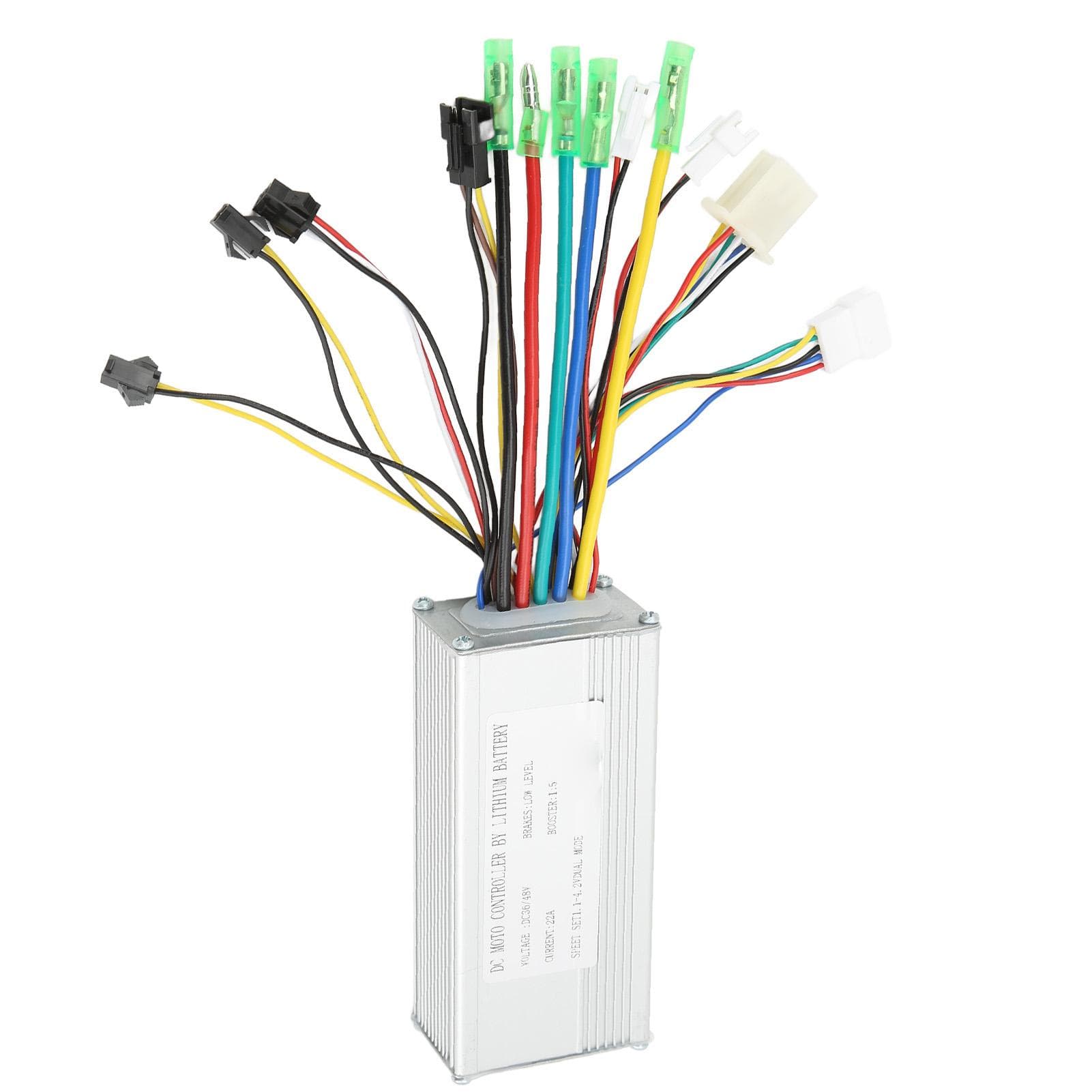 Electric Cycle Brushless Square Wave Controller with Lamp Wire for 36V 48V 500W Motors Modified