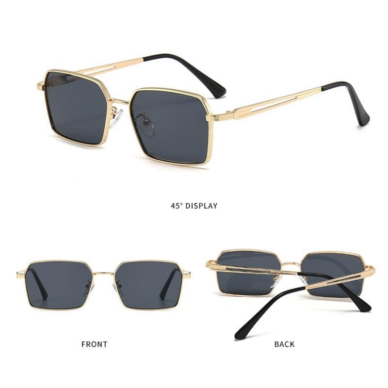 Retro Square Sunglasses for Men Women Vintage Small Frame UV400 Sun Glasses Fashion Metal Driving Eyewear Outdoor Shades