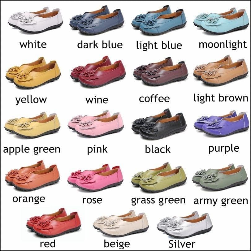 Women's Fashion Genuine Leather Flowers Style Flats Slip on Single Shoes Summer Breathable Casual Shoes Femmes Mocassins Chaussures Pantoufles 40 wine