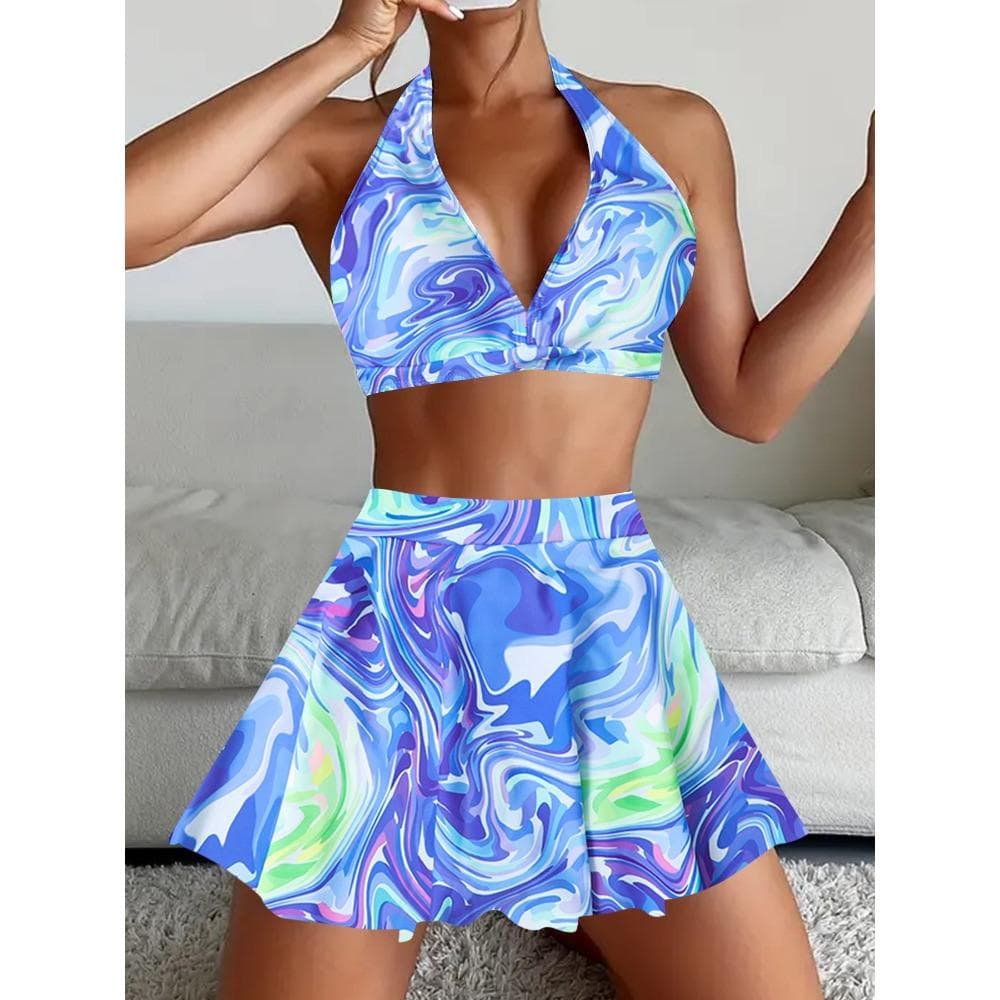 Sexy Bikini Women Swimsuit  Female Push Up Swimwear Bikini Set  Swimming Suit Beach Wear Bathing Suit Biquini Swim Suit XL light blue