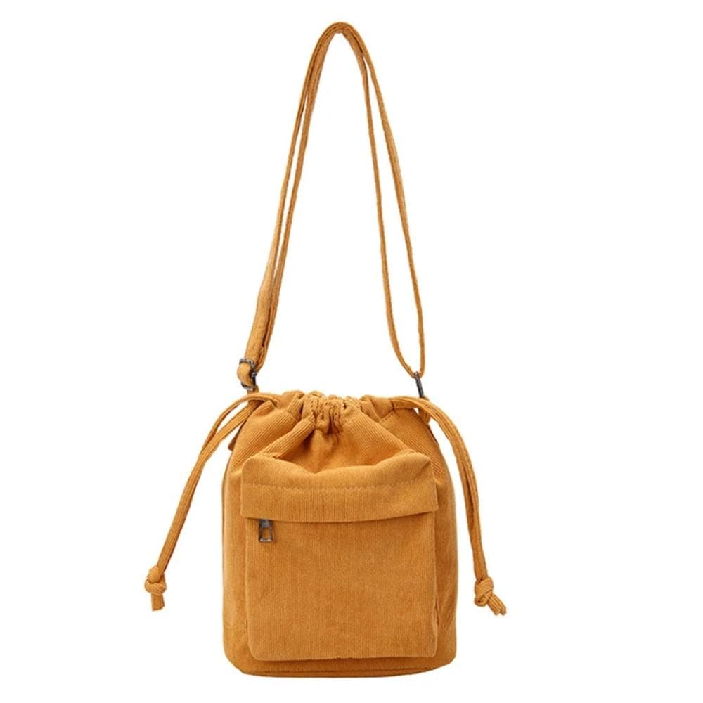 Women Bag Middle Shoulder Bag Korean Style Drawstring Bucket Bag Casual Light Youth Crossbody Bag Whole Sale