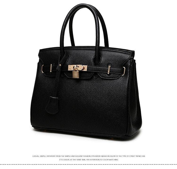 Women Bag Litchi Pattern Bag Shoulder Diagonal Tote Bag Fashion Women's Bag Red Bridal Bag black