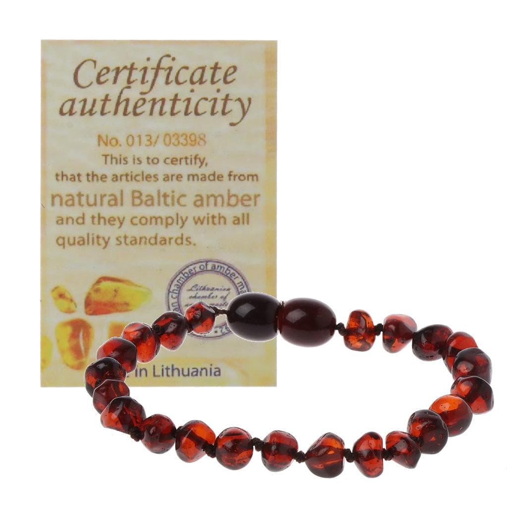 Genuine Baltic Amber Teething Bracelet Raw and Anklet Baby Beads for Teethers