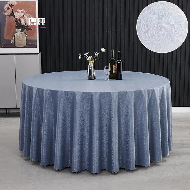 280cm Restaurant Hotel Table Cloth Waterproof and Oil Resistant High-end Wedding Tablecloth Large Circular Party Table Cloths 200cm Round