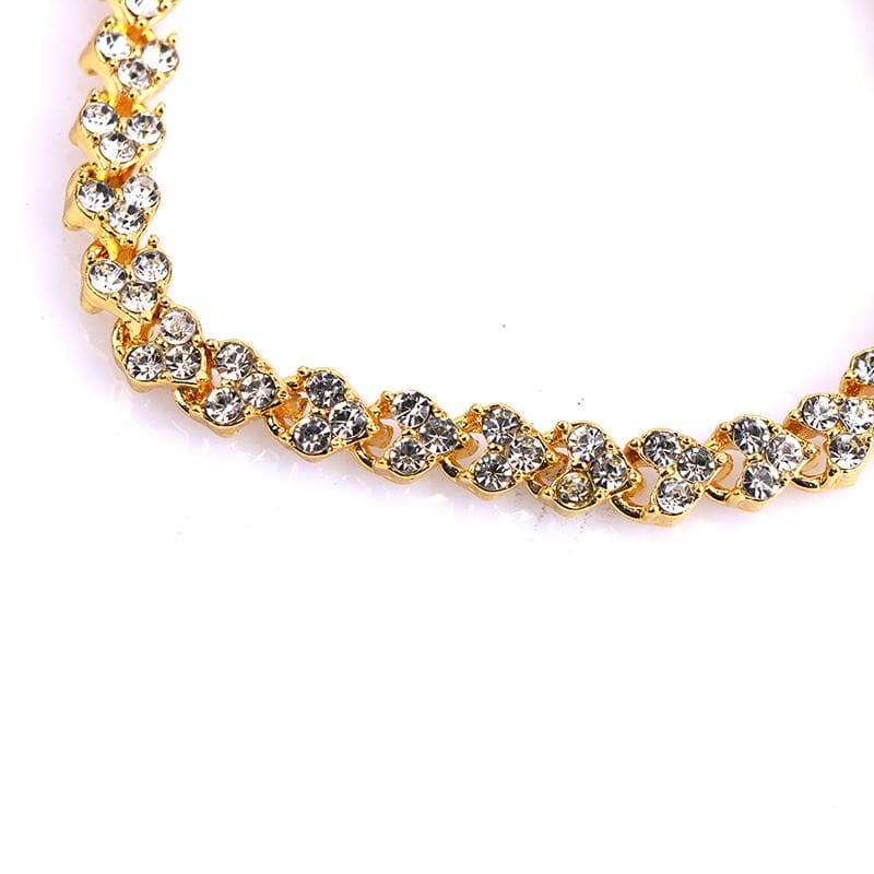 Magnetic Therapy Bracelet Beads Health Care Magnetic slim Jewelry Women'S Crystal gold