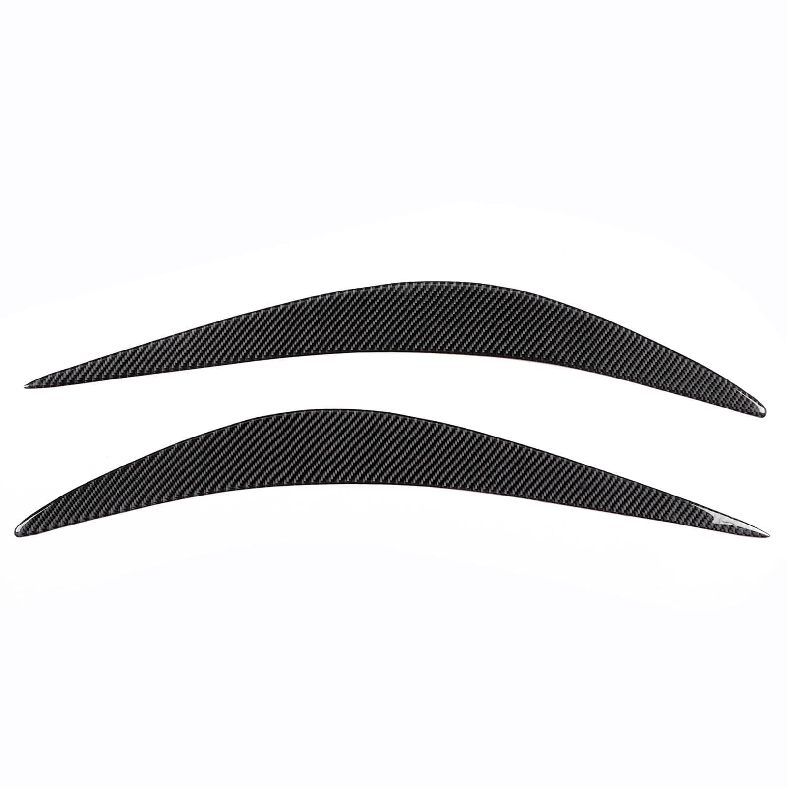 Pair Headlight Eyelid Headlamp Eyebrow Strip Trim Carbon Fiber Cover Fit for Infiniti Q50 2014?2019