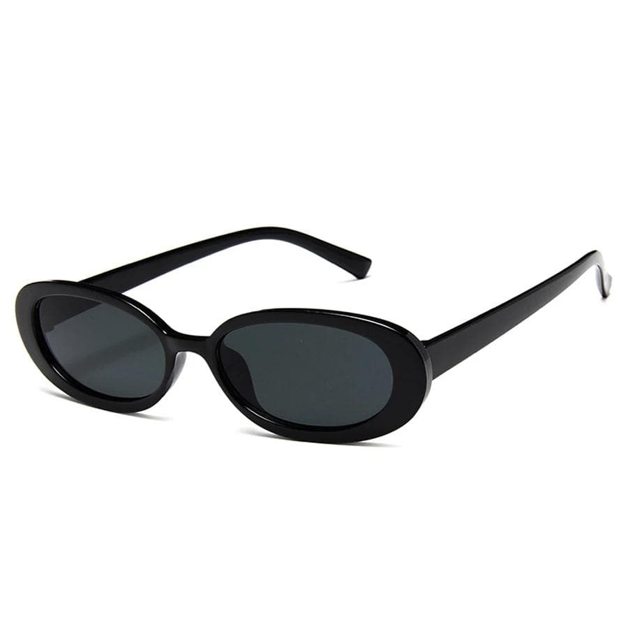 Vintage Oval Sunglasses Women Luxury Designer Small Retro Black Red Sun Glasses Ladies Goggle 1PC