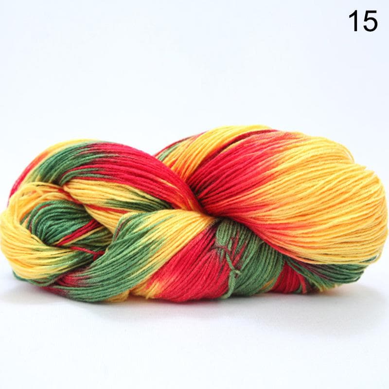 1Roll Warm Yarn Multicolor Hand Crocheted Knitting Wool Soft 50G Crochet Knit Cotton Wool Yarn 15