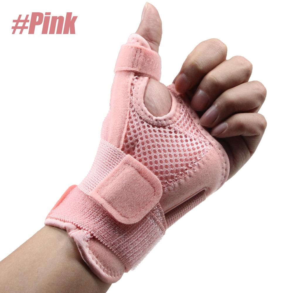 1Pcs Reversible Thumb & Wrist Stabilizer Splint for BlackBerry Thumb, Trigger Finger, Sprained and Carpal Tunnel Supporting pink