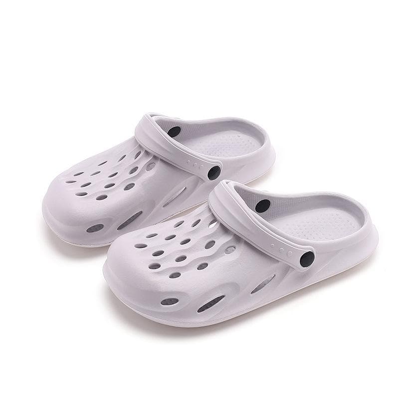 Clogs Women Sandals Summer Casual EVA Lightweight Outdoor Women's Shoes Anti Slip Thick Sole Beach Slides Couple Garden Shoes 40 grey