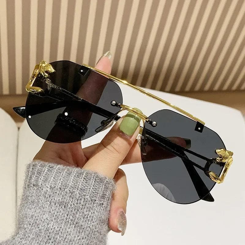 Classic Rimless Square Sunglasses Women Men Designer Brand Metal Mirror Sun Glasses Unisex Fashion Oculos De Sol Other