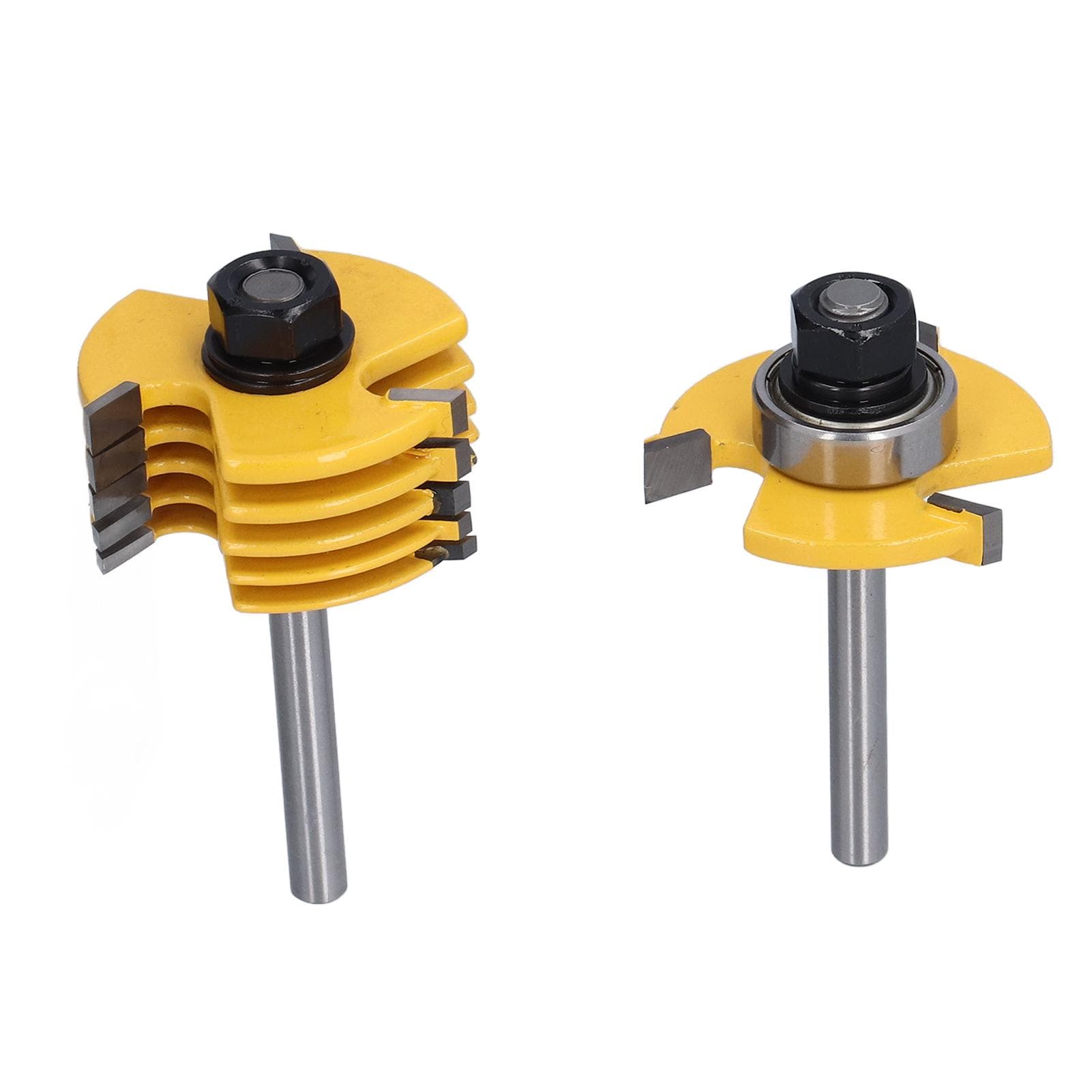 2Pcs Slot Cutter Router Bit 14in Shank 3 Wing Adjustable 6 Different Cutting Width 12in Depth