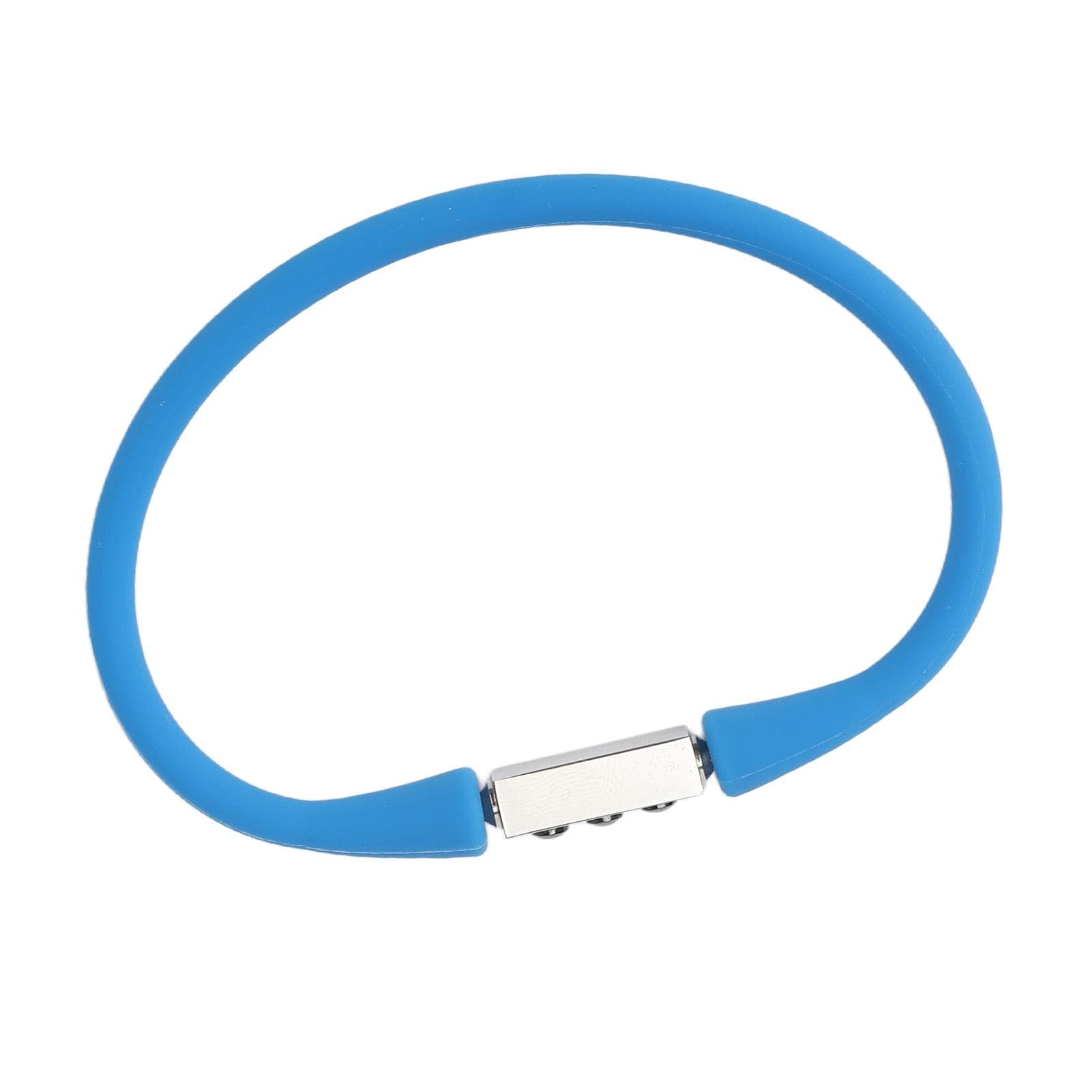 Men Women Negative Ion Balance Energy Bracelet Magnetic Therapy Silicone Sports Wristband for blue