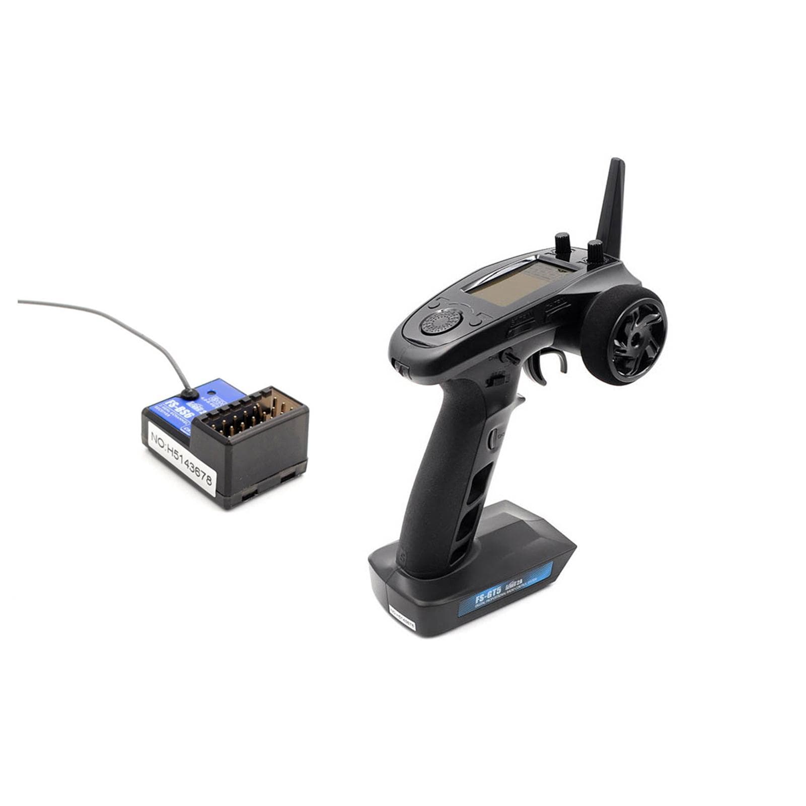 FlySky FS-GT5 2.4G 6CH AFHDS RC Transmitter w/ FS-BS6 Receiver for RC Car Boat black