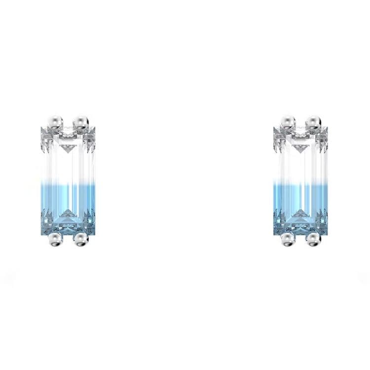 Swarovski Stilla J Rectangular Cut Elegant Rhodium Plated Earrings Women earrings 5639132 Box (Random Color)
