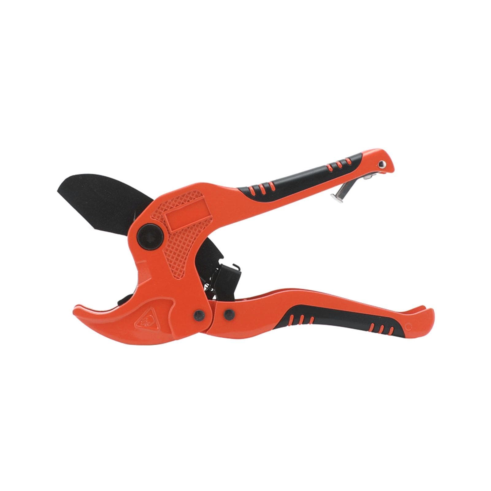 PVC Pipe Cutter, Heavy-Duty Ratchet Tube Cutter for Cutting PEX, PVC, PPR Plastic Hoses and orange