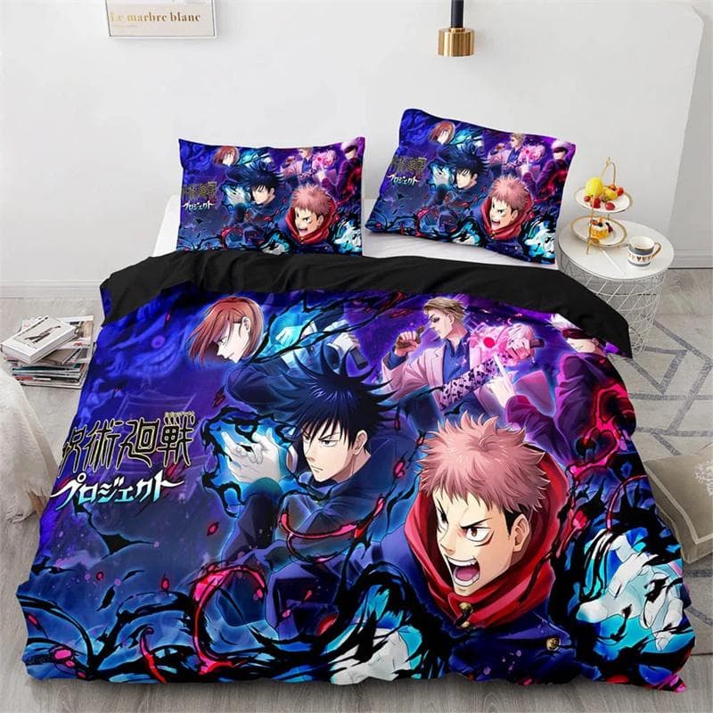 Anime Jujutsu Kaisen Satoru Gojo Duvet Cover Set King Queen Double Full Twin Single Size For Kids Teens Bedding Set 135x200cm 2pcs