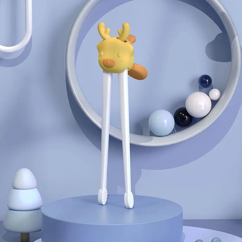 1 Pair Learning Chopstick Cute 2-6 Years Baby Kids Training Correction Children Chinese Chopsticks Learner Kitchen Tableware yellow