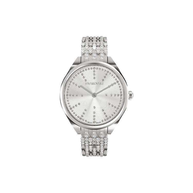 Swarovski Attract Watch Quartz Movement Stainless Steel Strap Silver Dial Women watches 5610490 Regular Watch Box,Silver Dial