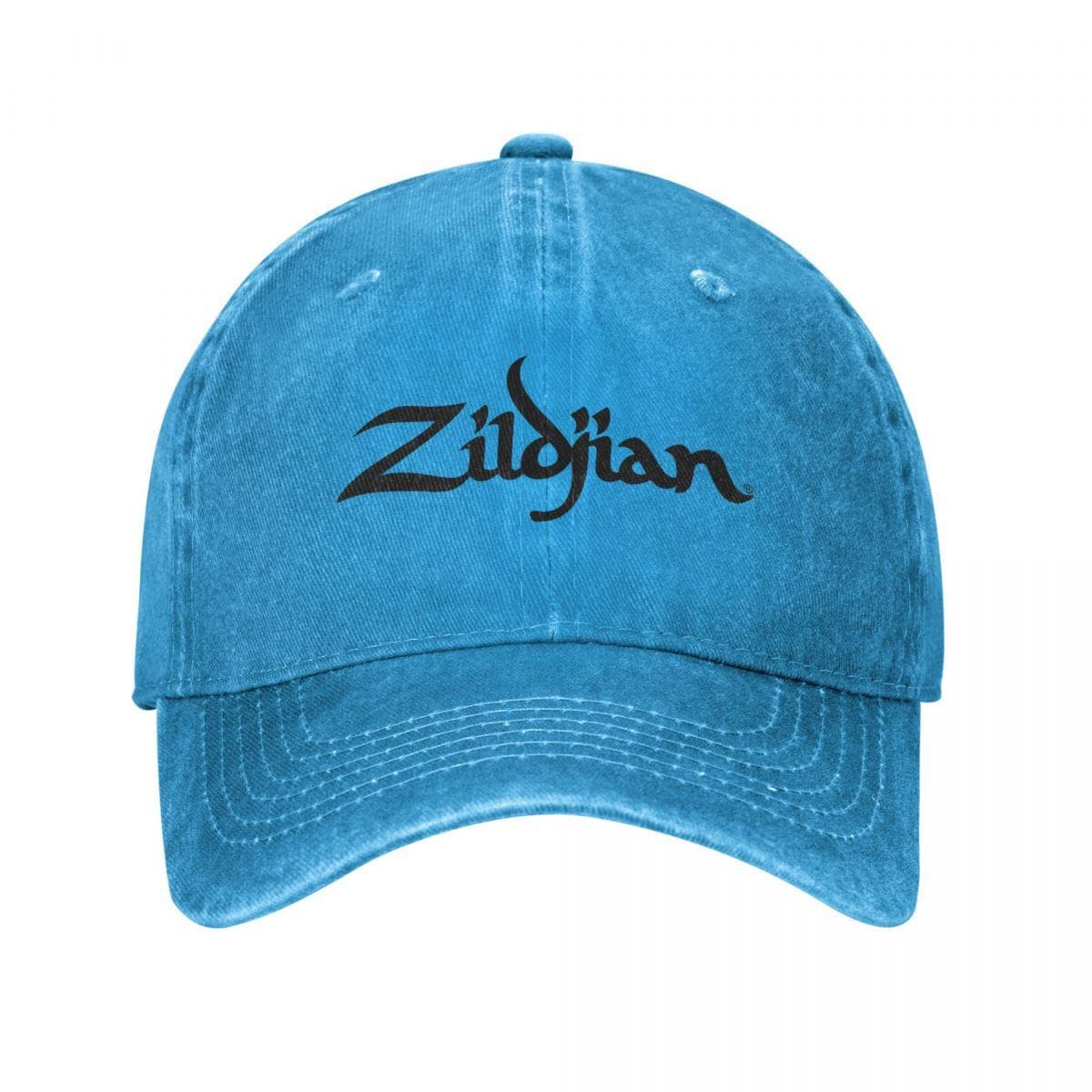 Zildjian Trucker Hats Accessories Retro Distressed Denim Snapback Cap For Unisex Style Adjustable One Size