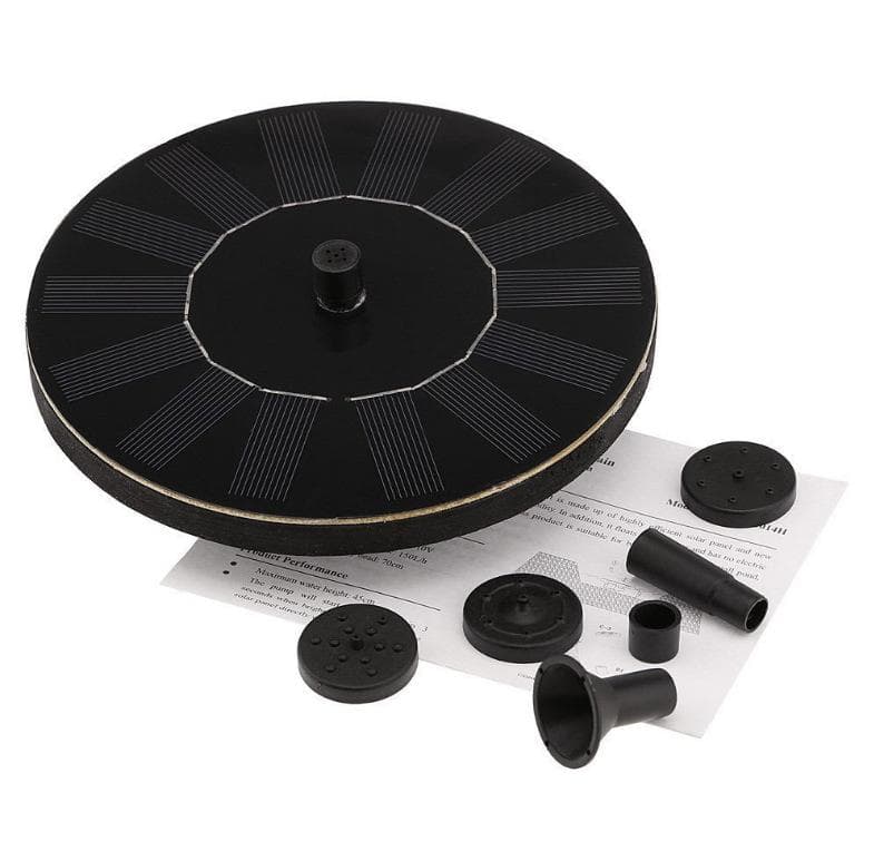Upgrade Solar Powered Floating Bird Bath Water Fountain Pump Garden Pond Pool Outdoor No led light