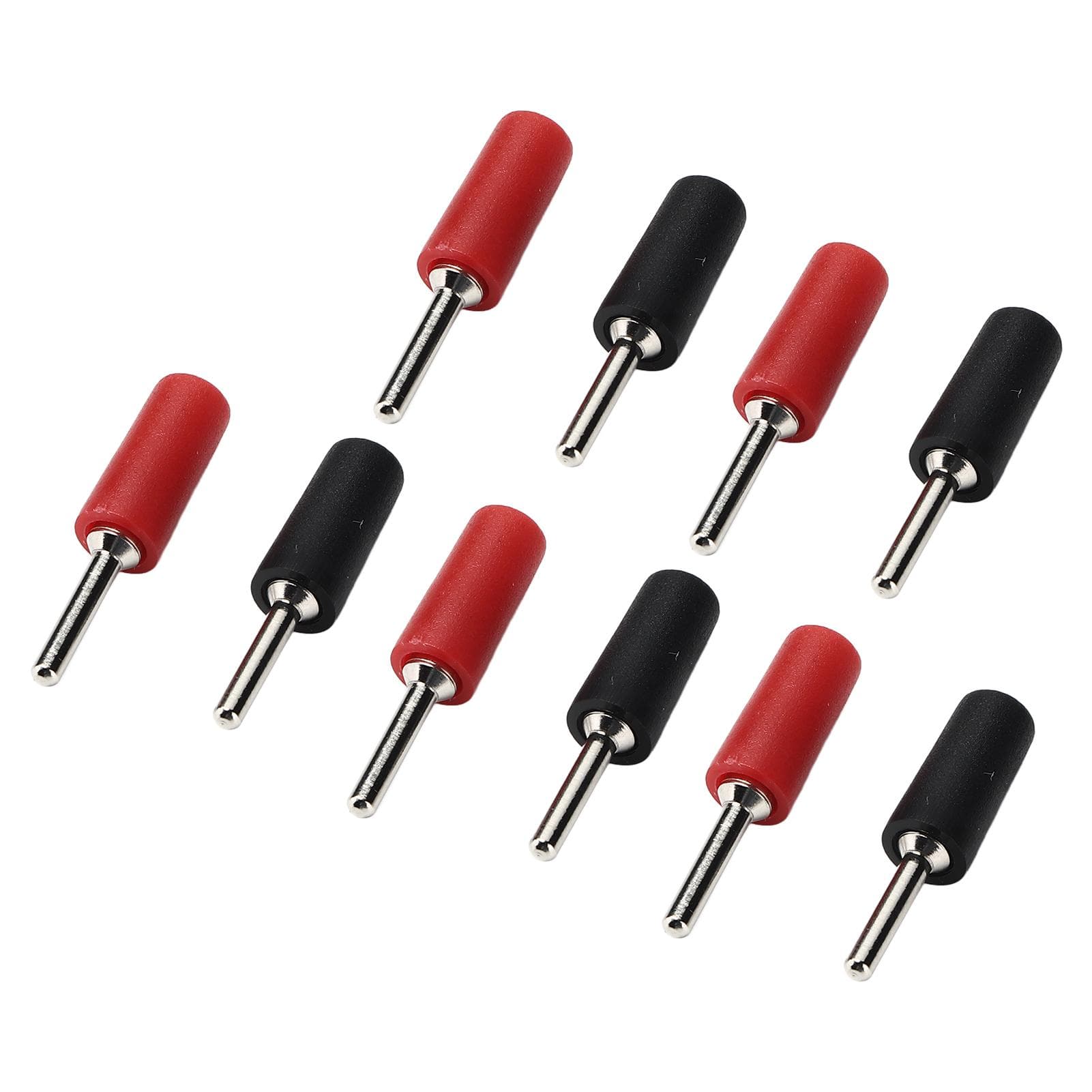 5 Set Banana Plug Nickel Plated Brass Pin Straight for Inner Spring Panel Socket J.10001 2mm(Red