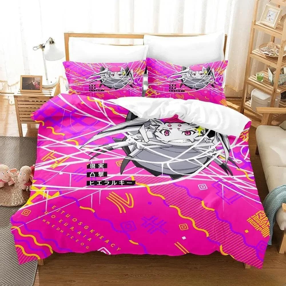 New So i m a spider so what kumoko Bedding Set Single Twin Full Queen King Size Bed Set Adult Kid Bedroom Duvet cover Sets Anime 70x133cm 2pcs