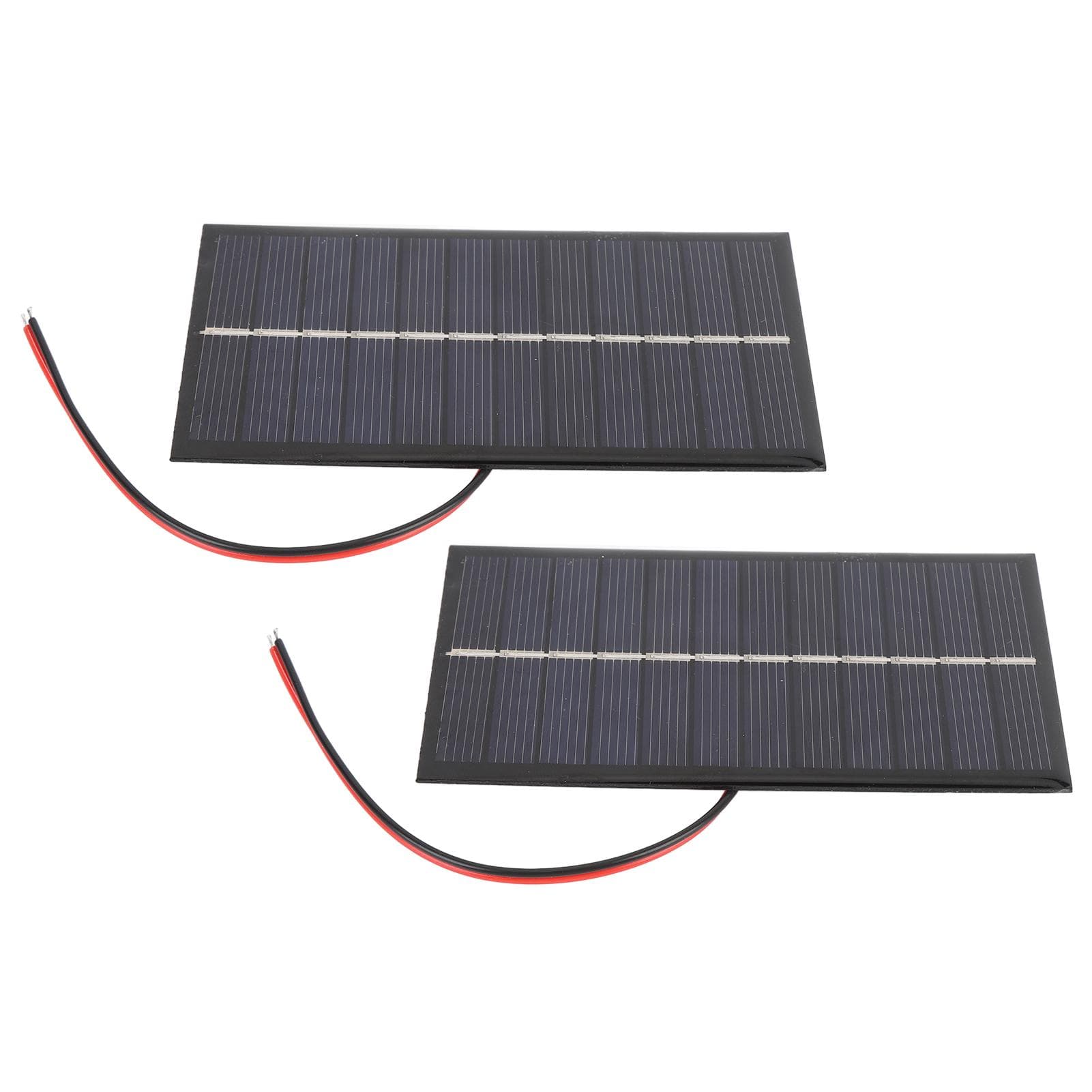 2pcs Solar Panel with Cable 1W 6V Polycrystalline Silicon Solar Charging Panel for Cell Phone