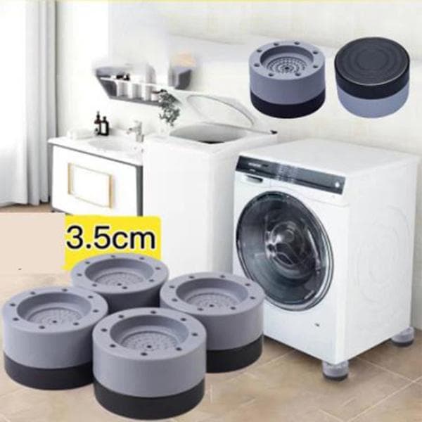 4Pcs/Set Anti Vibration Washing Machine Feet Pad Universal Washing Machine Anti-Slip Furniture Lifting Foot Base 3.5cm-4pc grey