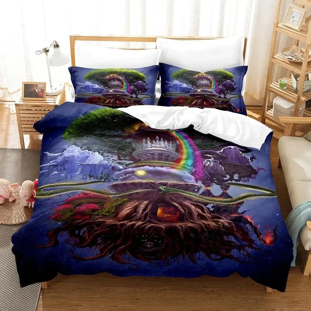 New Yggdrasil Tree Runes bedding Set Single Twin Full Queen King Size Bed Set Adult Kid Bedroom Duvet cover Sets Anime Bed New 70x133cm 2pcs