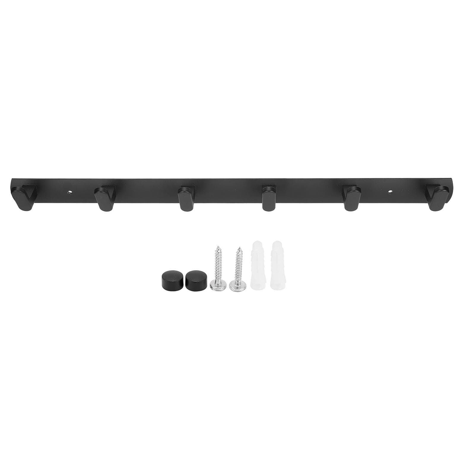Coat Hooks Aluminum Alloy Lightweight Wall Mounted Coat Hook with 6 Hooks for Bedroom Bathroom