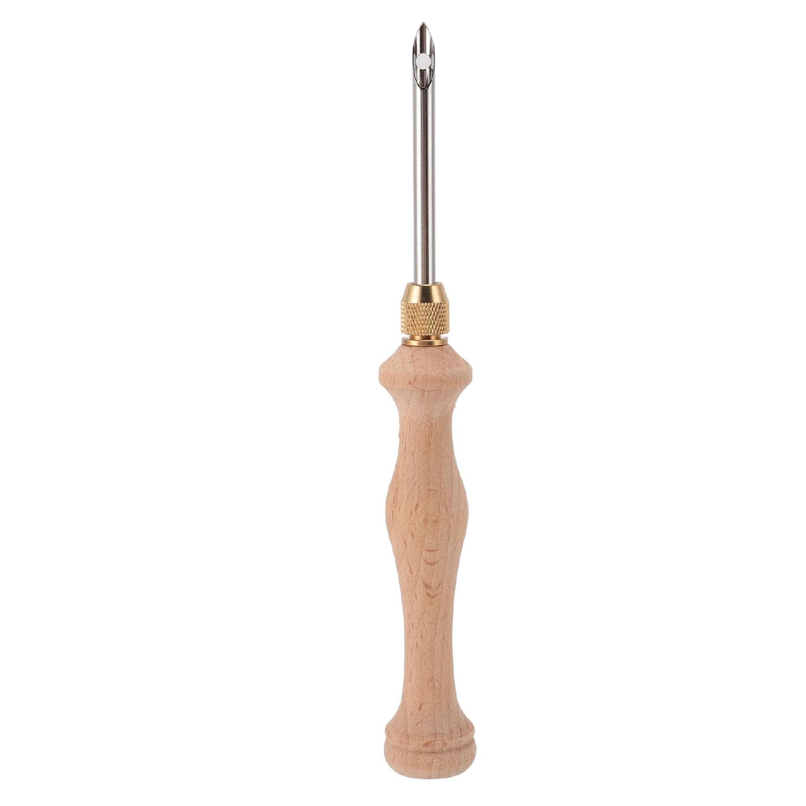 Punch Needle Tool Solid Wood Handle Adjustable 5mm 3.5mm 2.5mm 2mm 1.6mm Embroidery Pen Needles Kit